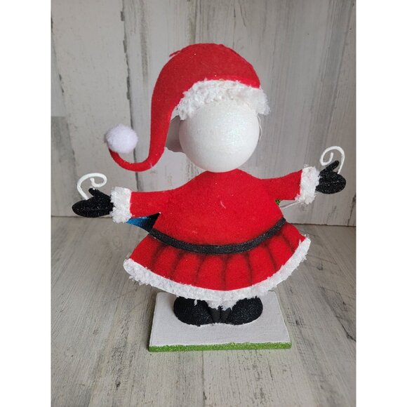 Pier 1 Import AS IS Bobble Santa Claus gift glitter metal - Picture 7 of 10